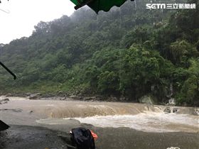 稍早大豹溪雨勢。（圖／翻攝畫面）