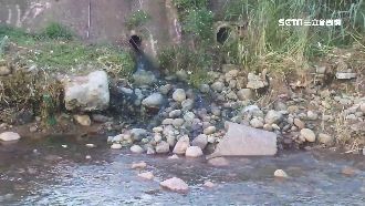 不肖業者偷排廢水　五股坑溪驚見黑泡