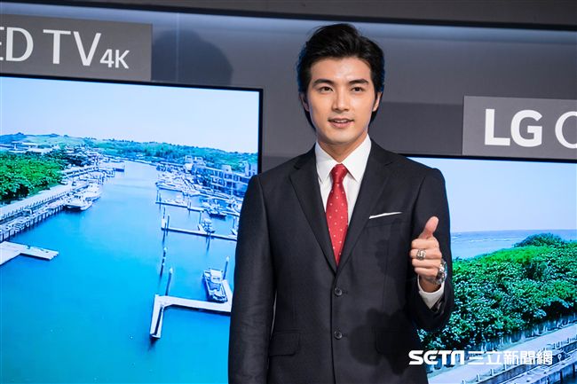 賀軍翔出席LG OLED電視上市記者會。（圖／記者林敬旻攝）