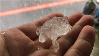 新莊下冰雹　網友：免費撿來配飲料