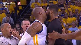 NBA,總冠軍賽,衝突,David West,Kyrie Irving,Tristan Thompson,J.R. Smith　圖／翻攝自YouTube