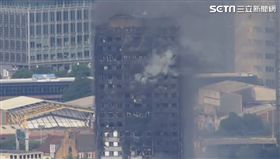 英國倫敦大火　翻攝AP直播畫面