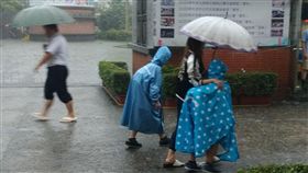 豪雨,降雨,下雨,淹水,停班課
圖／中央社