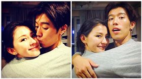 熱依扎、周游分別放上類似照片放閃。（圖／翻攝自熱依扎、周游IG）