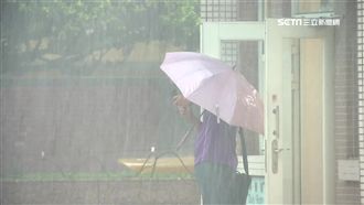 豪雨不停　南投縣力行產業道路中斷