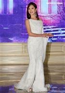 天心性感演繹華麗優雅高定禮服襯托下，盡顯高雅撫妹風情，完美曲線增添時尚亮點。（記者邱榮吉/攝影）