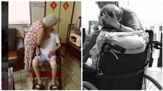 老伴耳邊溫柔道別　失智爺爺老夏走了