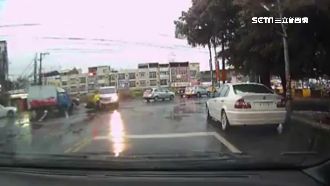 未禮讓直行車！休旅車撞飛機車騎士