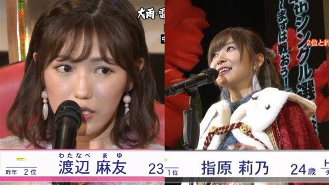 指原莉乃3連霸　渡邊麻友宣布畢業