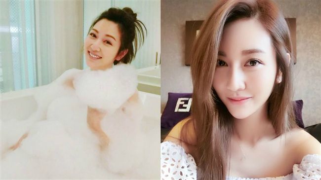曾莞婷浴袍滑到根部　摸白皙玉腿勾人