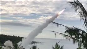 中科院19日順利試射愛國者飛彈攔截天弓飛彈。（中央社／讀者提供）