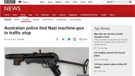 澳洲,雪梨,臨檢,德軍,二戰,衝鋒槍,MP40　圖／翻攝自BBC