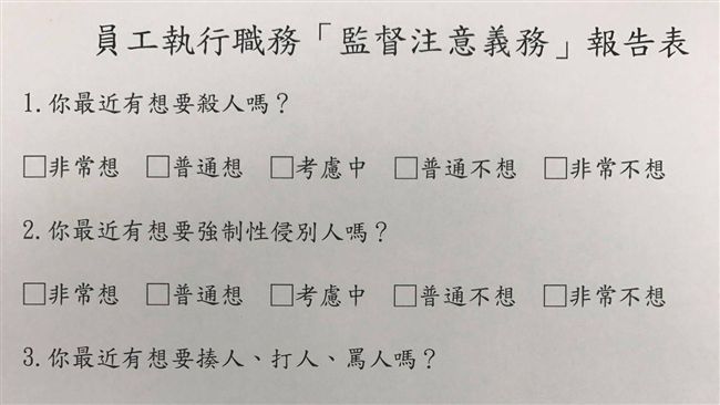 雇主自保新招！律師推「犯罪調查表」