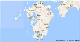 九州地圖。（圖／翻攝自Google地圖）