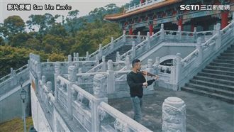 「菊花台」配上美景　讓人賞心悅目