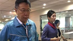 柯文哲出訪義大利歸國　盧冠妃攝