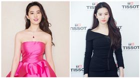 劉亦菲空中劈腿　紫衣仙子美翻了！ 圖/翻攝自劉亦菲微博