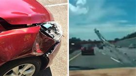 國道,開車,鋁梯,梯子,轎車,駕駛,內線,絕命終結站,高速公路,貨車
（圖／翻攝自爆料公社）