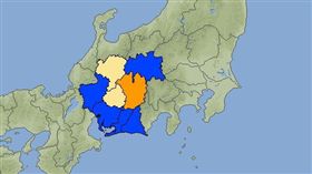 日本長野地震（圖／翻攝日本氣象廳）