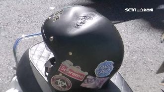 安全帽曝曬高溫　頭頂竟「凹陷變形」