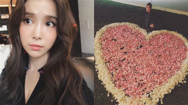 被求婚成功？李佳穎站愛心花海告白他
