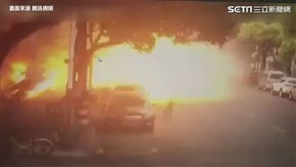 影／大陸餐廳氣爆　男子路過慘遭炸傷