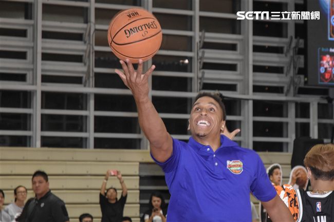 Malcolm Brogdon訪台出席公開活動。（圖／記者林敬旻攝）