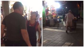 不滿阿伯擺攤　夜市管理員竟推倒攤車
圖/翻攝自爆料公社