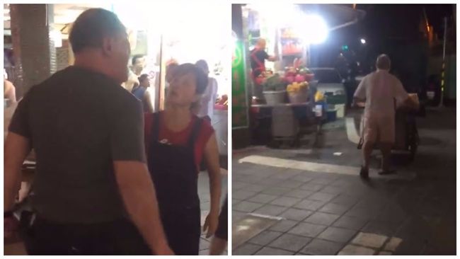 男推倒老伯攤車　嗆：認識很多兄弟！