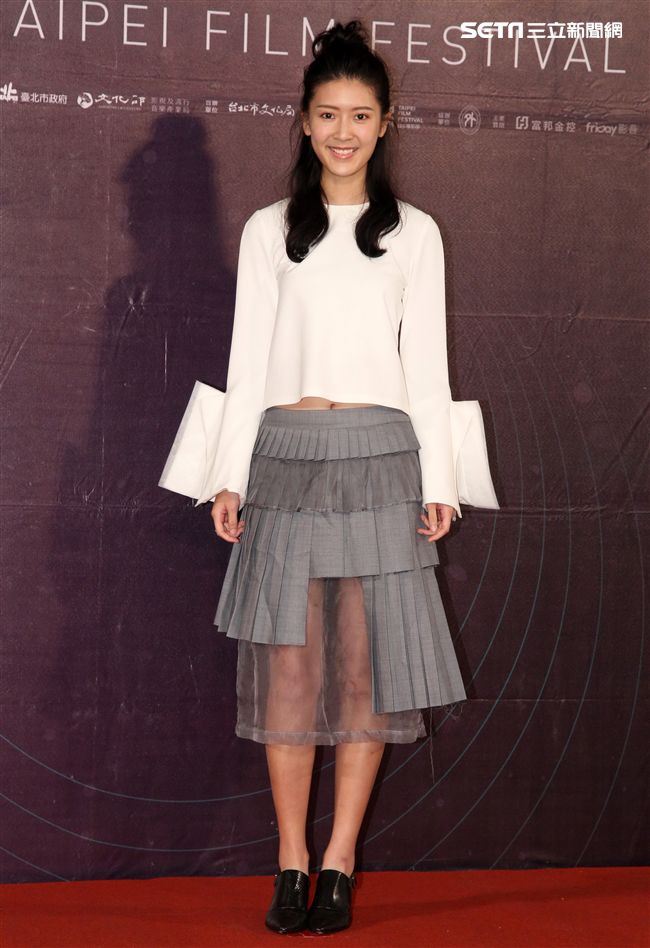 澳門電影「骨妹｣女主角余香凝，來台媒體見面會。（記者邱榮吉/攝影）