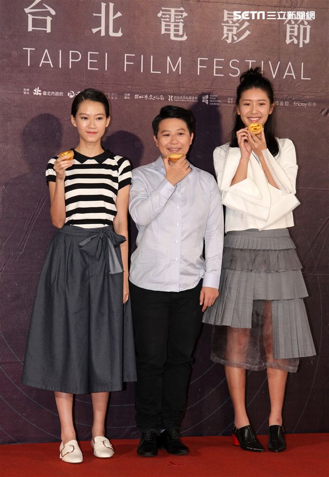 澳門電影「骨妹｣導演徐欣羨、女主角廖子妤、余香凝，來台媒體見面會。（記者邱榮吉/攝影）