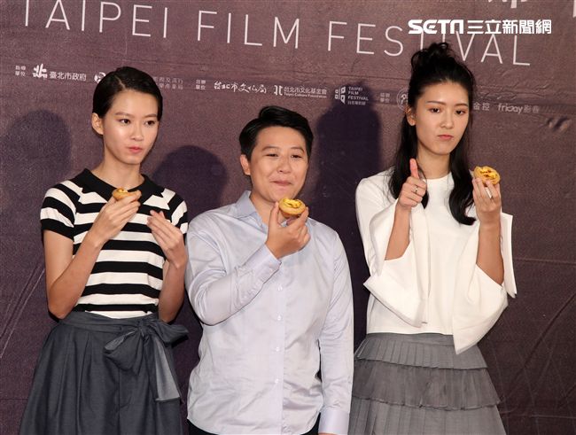 澳門電影「骨妹｣導演徐欣羨、女主角廖子妤、余香凝，來台媒體見面會。（記者邱榮吉/攝影）