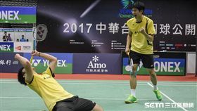 台北羽球公開賽男雙冠軍賽 圖／記者林敬旻攝