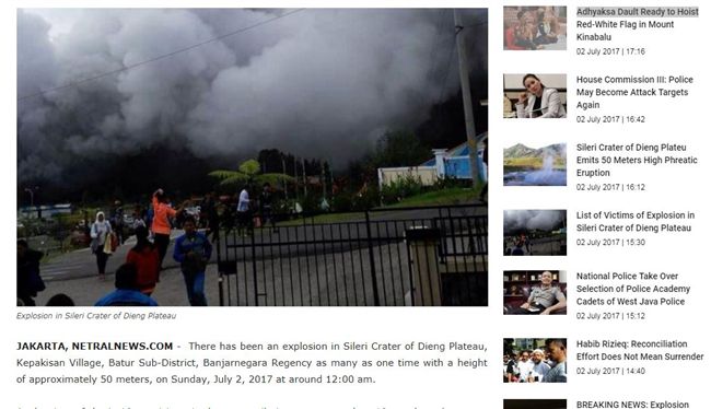 印尼火山突噴發　至少10人受傷