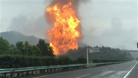 貴州省中國石油天然氣輸氣管爆炸。圖/新華網