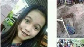 印尼少女遭拔舌挖墳。（圖／翻攝自馬來西亞《中國報》）