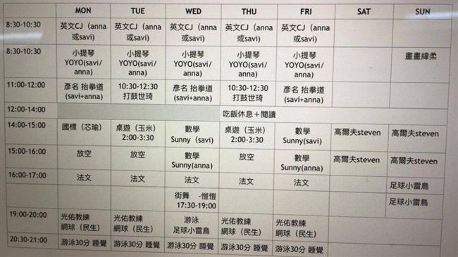 幫小孩暑假課表塞滿　富爸爸發文挨轟