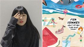 洪安妮,四四南村夏日市集（合成圖／翻攝自臉書；吹音樂）