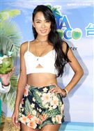 黑珍珠名模王麗雅剛完成歐洲最佳鐵人三項系列賽事，酷署運動電力滿分。（記者邱榮吉/攝影）