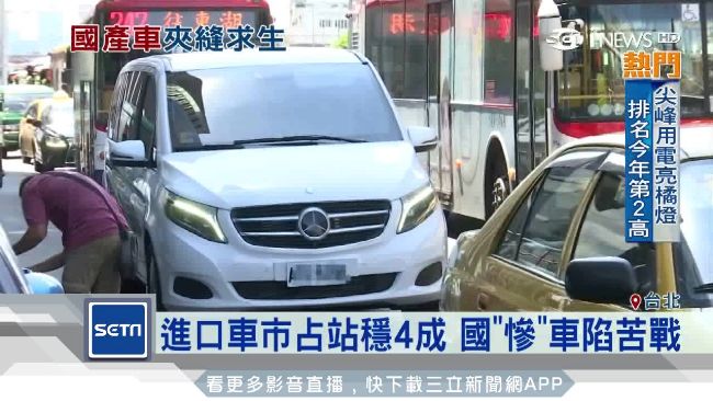 進口車市占站穩4成　國產車陷苦戰