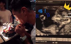 演員鍾承翰申格當爸。（合成圖／翻攝自鍾承翰臉書）