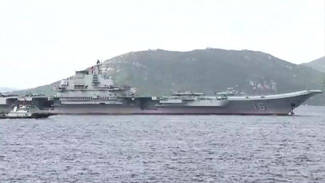 國防部：中共航母遼寧艦入駛巴士海峽海域