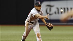 ▲波士頓紅襪台灣選手林子偉守游擊先發。（圖／美聯社／達志影像）