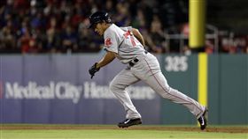 ▲波士頓紅襪內野手林子偉全力衝刺。（資料照／美聯社／達志影像）