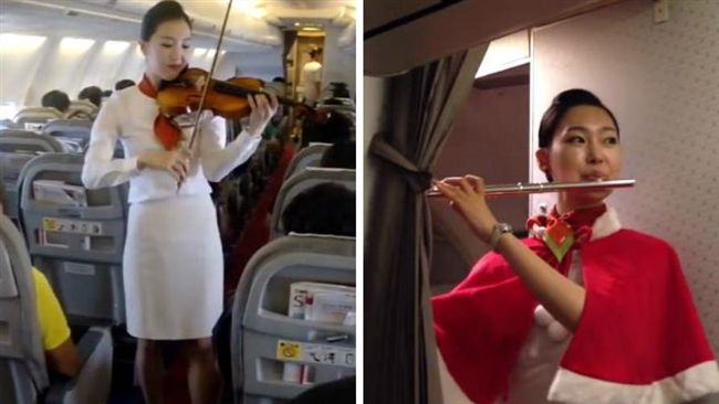 韓國空服員機上又拉又吹　網讚超享受
