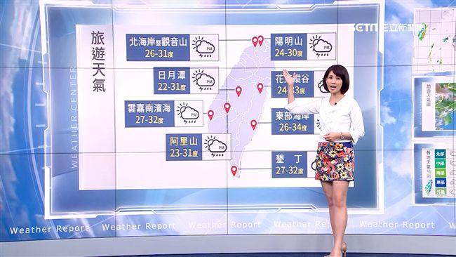 明高溫35度　中部以北防午後雷陣雨