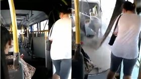 公車,雙節公車,連結公車,斷裂,意外,巴西,Palhoca　圖／翻攝自YouTube