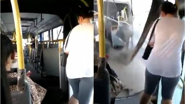 巴西公車開到一半　竟從中間斷成兩截