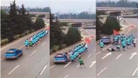 山東青島近年來興起「老人暴走團」