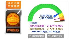 用電燈號　圖／翻攝自台電官網